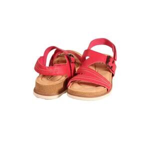 Clarks Comfort Collection Brynn Step Red Leather Sandals